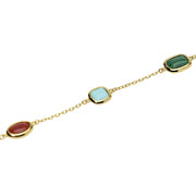Mabina Bracciale in argento dorato con pietre multicolor 534173
